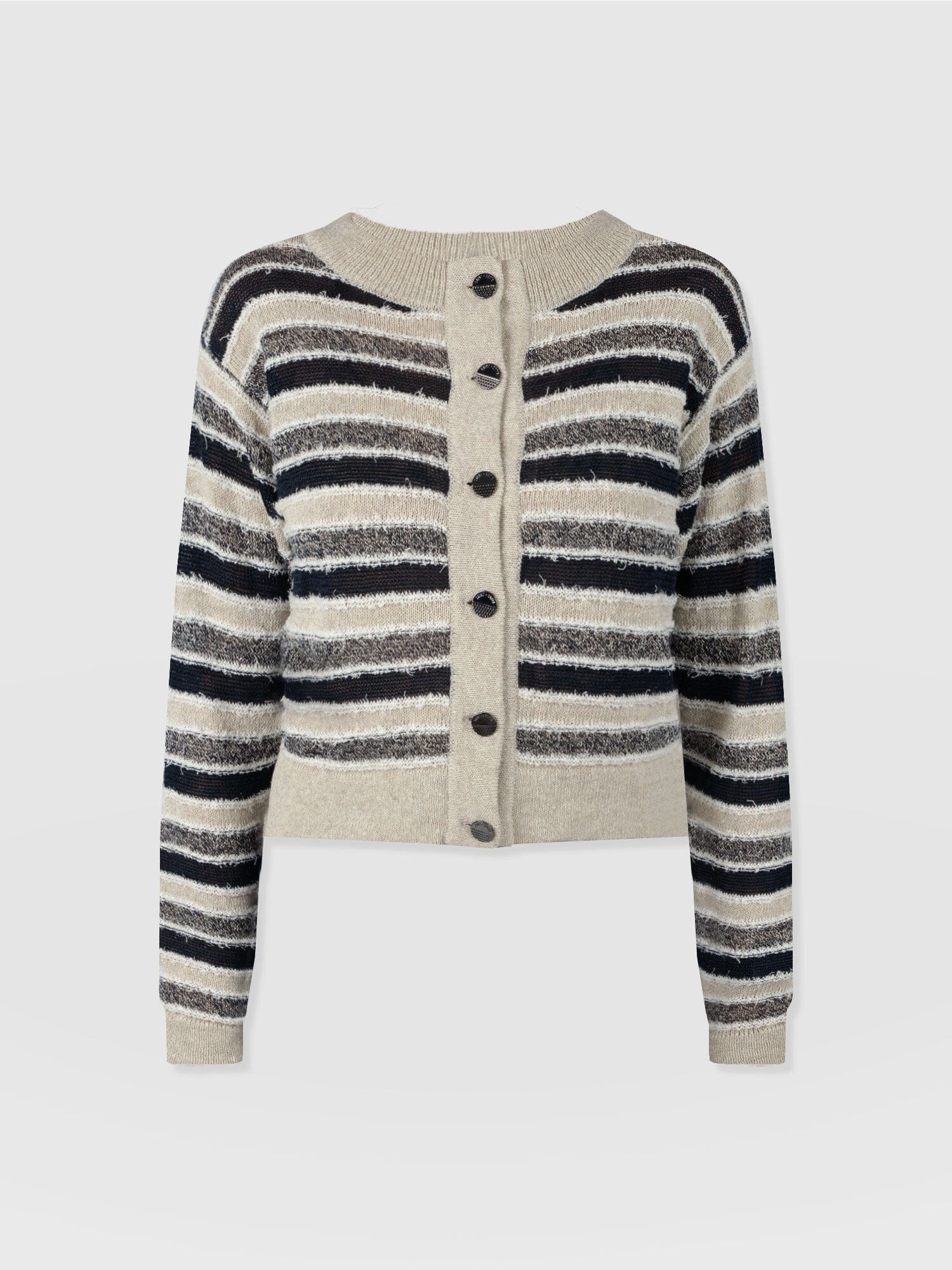 Fearne Knit Cardigan - Blue Stripe - Women's Cardigans | Saint + Sofia® USA